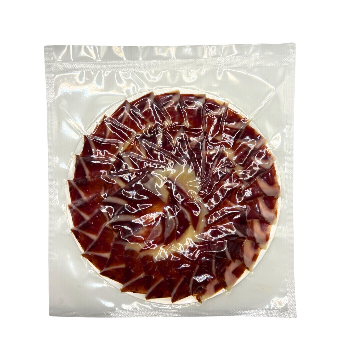 sobre jamon iberico cebo de campo cortado a mano en loncha fina