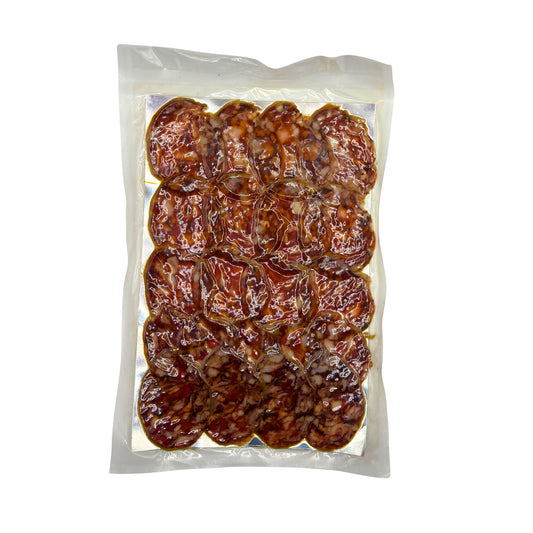 sobre de chorizo ibérico de bellota 100 g loncheado gourmet aperitivo tapas