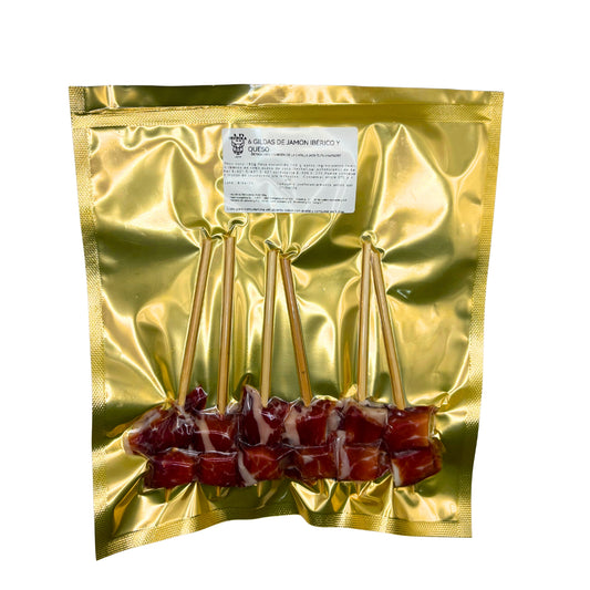 gildas de jamon iberico denominacion de origen de jabugo con queso covap semicurado 