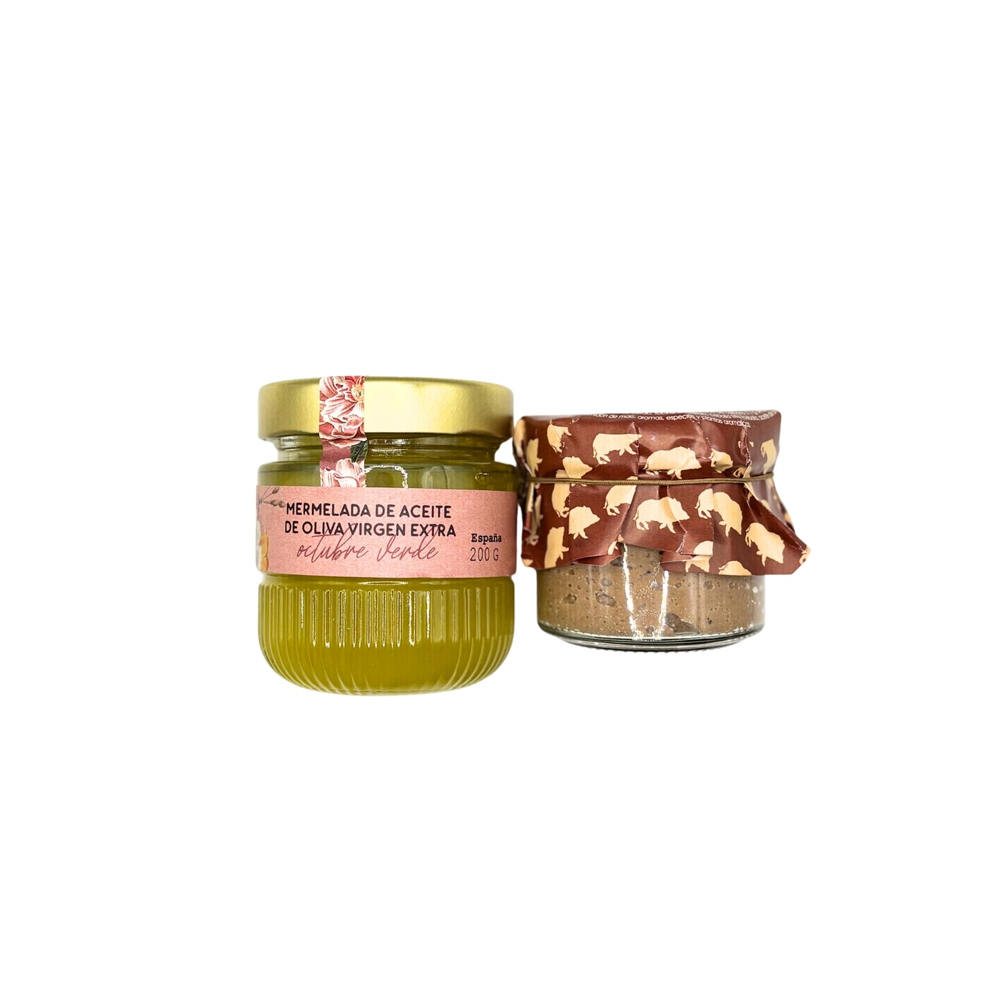 mermalada de aceite de oliva virgen extra octubre verde apisierra sierra de cazorla artesanal y pate de jabali sierra de cazorla para regalar en el dia del padre caja 